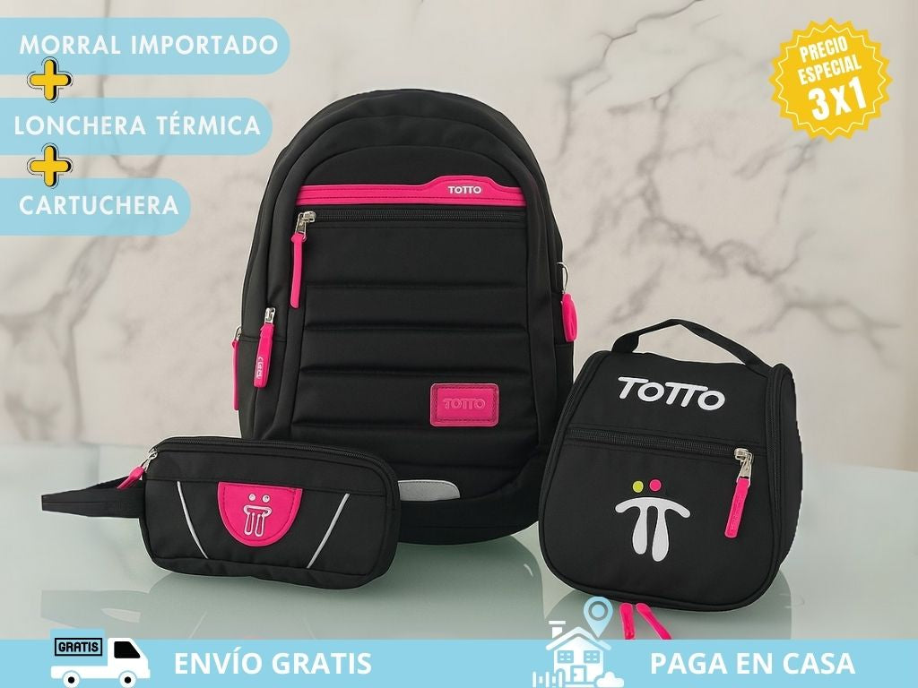 Combo 3x1: Morral + Lonchera + Cartuchera