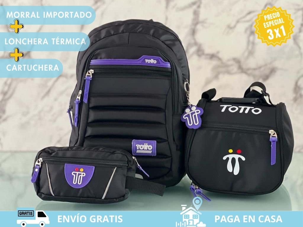 Combo 3x1: Morral + Lonchera + Cartuchera
