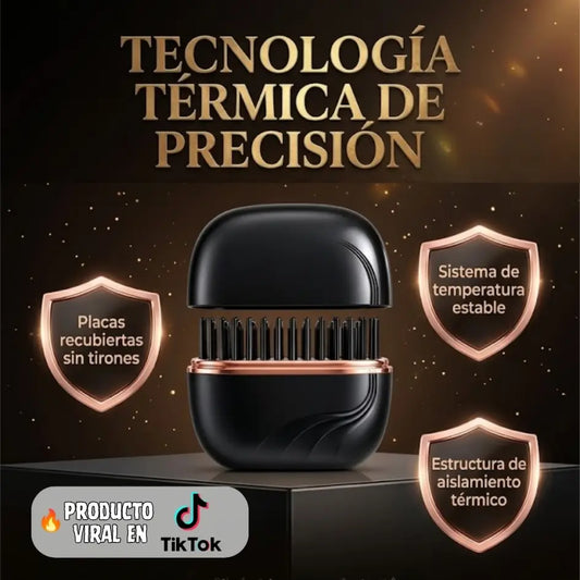 Mini Cepillo Alisador Recargable