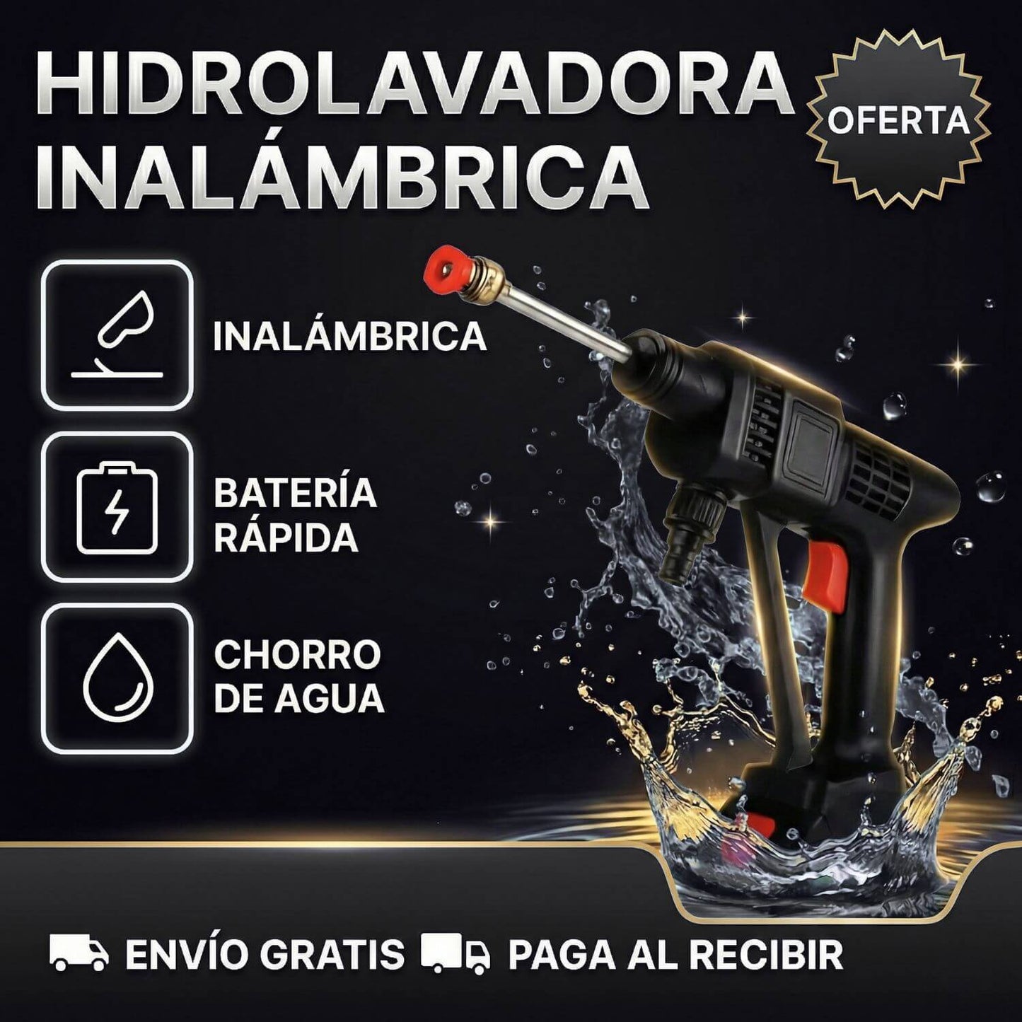Hidrolavadora Inalámbrica Premium 💦 2-Baterías