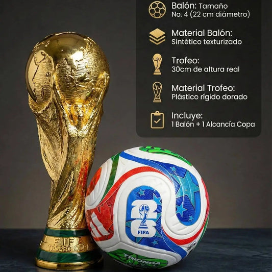 Balón Trionda + Trofeo Alcancía Copa Mundo 2026