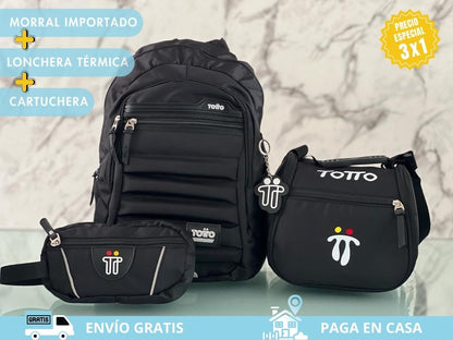 Combo 3x1: Morral + Lonchera + Cartuchera