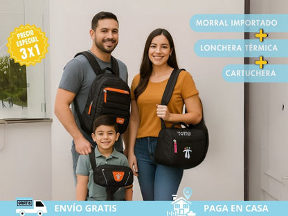 Combo 3x1: Morral + Lonchera + Cartuchera