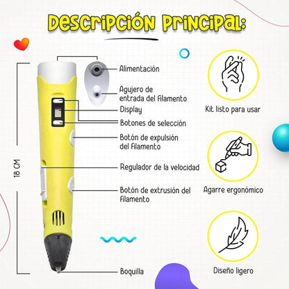 Lápiz Impresora 3D® – Dibujos Hechos Realidad ✍️