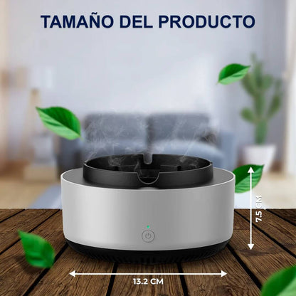 Cenicero Purificador de Aire con Filtro Activo 🌬️