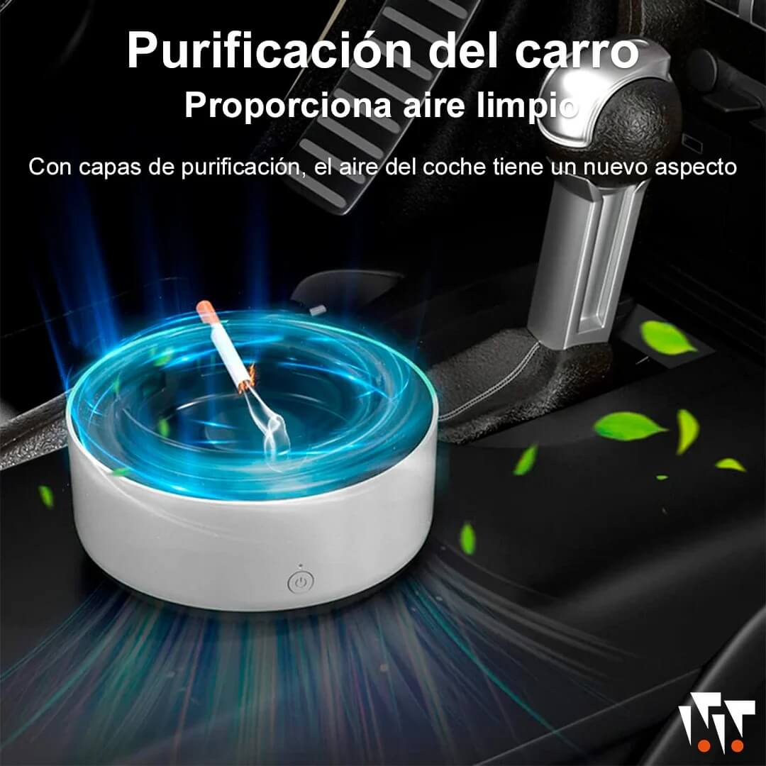 Cenicero Purificador de Aire con Filtro Activo 🌬️