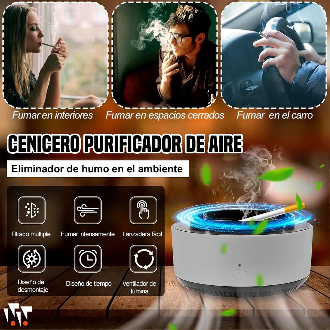 Cenicero Purificador de Aire con Filtro Activo 🌬️