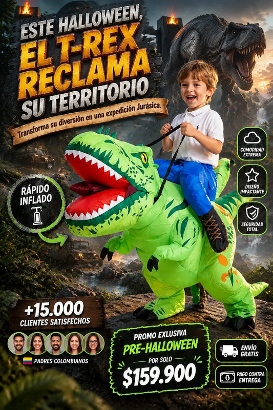 Disfraz Inflable T-REX para Niños 3-6 años